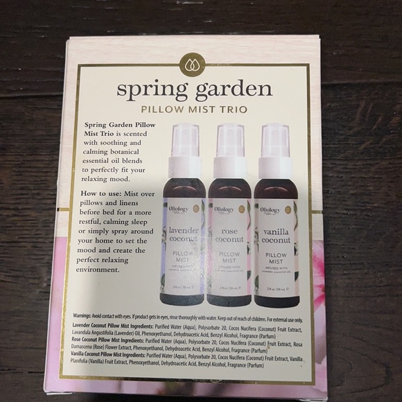 NEW Oliology Pillow Mist TRIO Lavender, Rose, Vanilla Coconut 2 oz Each - Picture 5 of 8